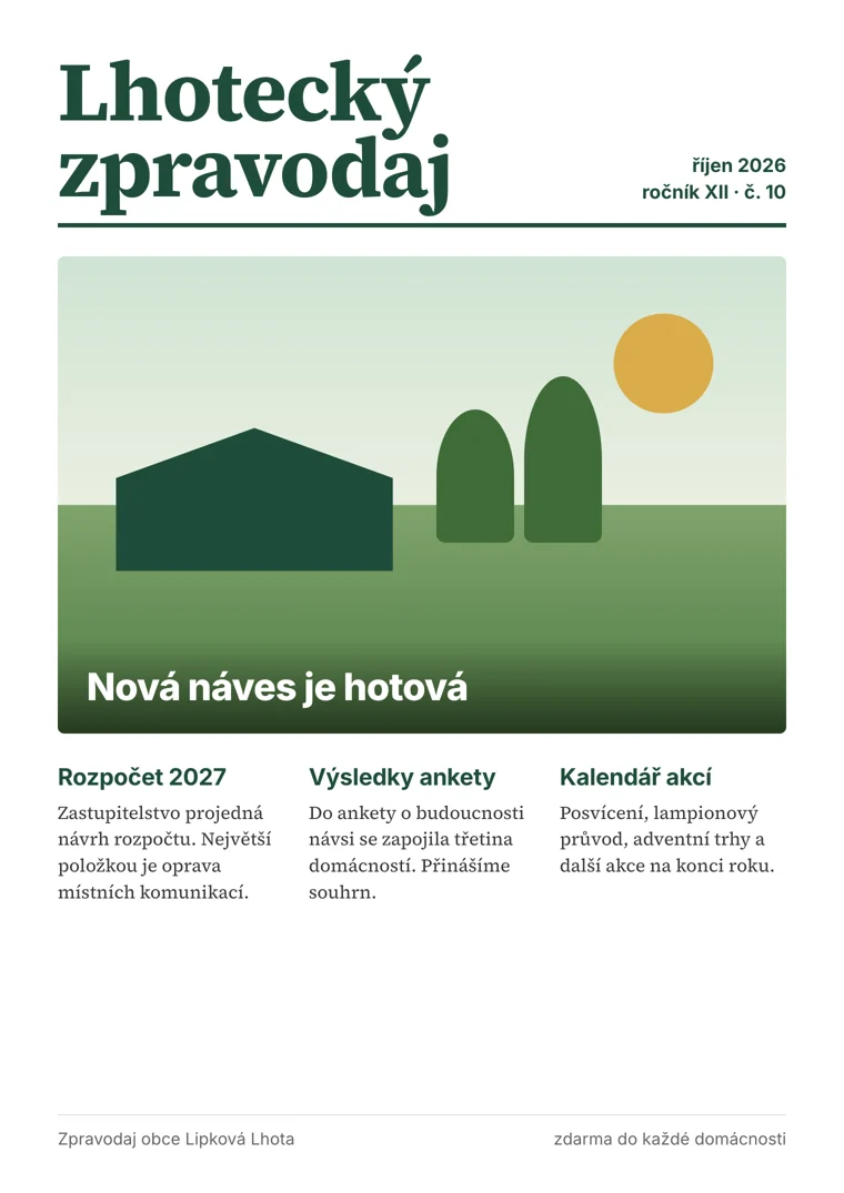 Obálka zpravodaje